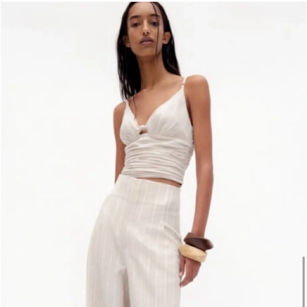 Zara Cream Crop Top